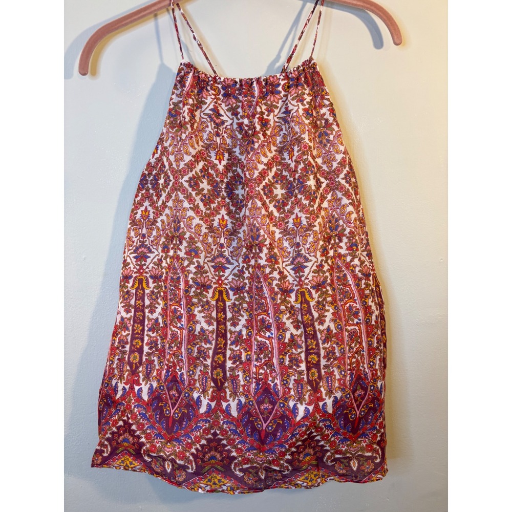 Banana Republic Colorful Medallion Floral Print Tank Blouse M